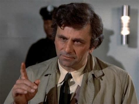 columbo holding up.his index finger