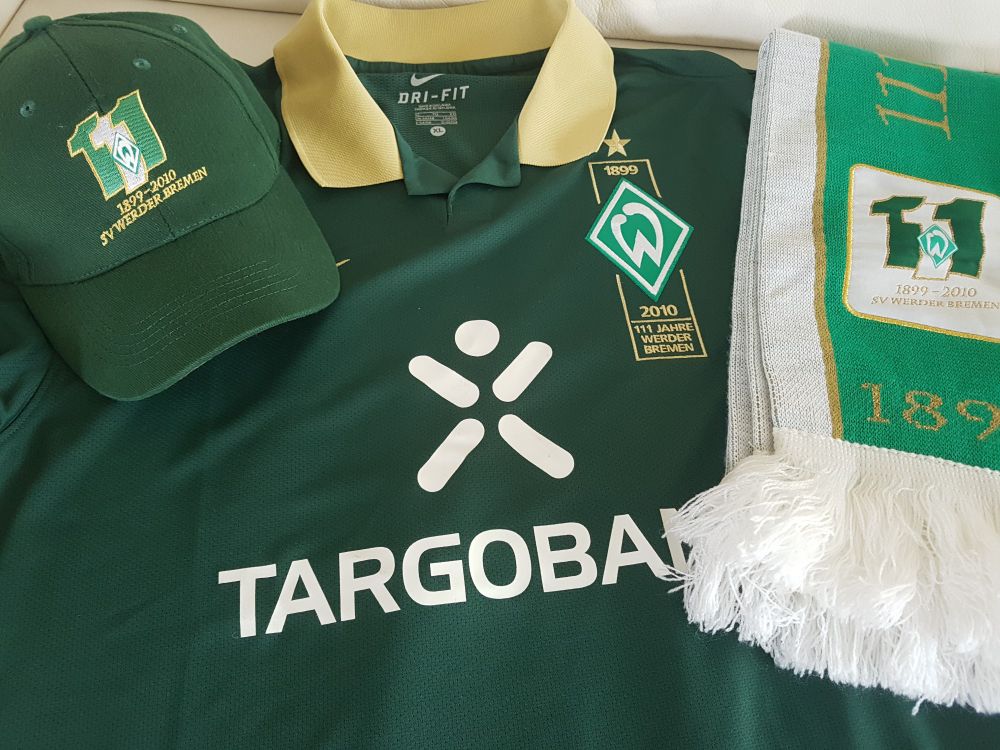 Werder Bremen 111 Jahre Cap, Trikot und Schal