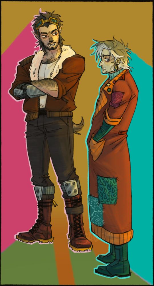OCs Jericho and Russ for @biffbird on tumblr