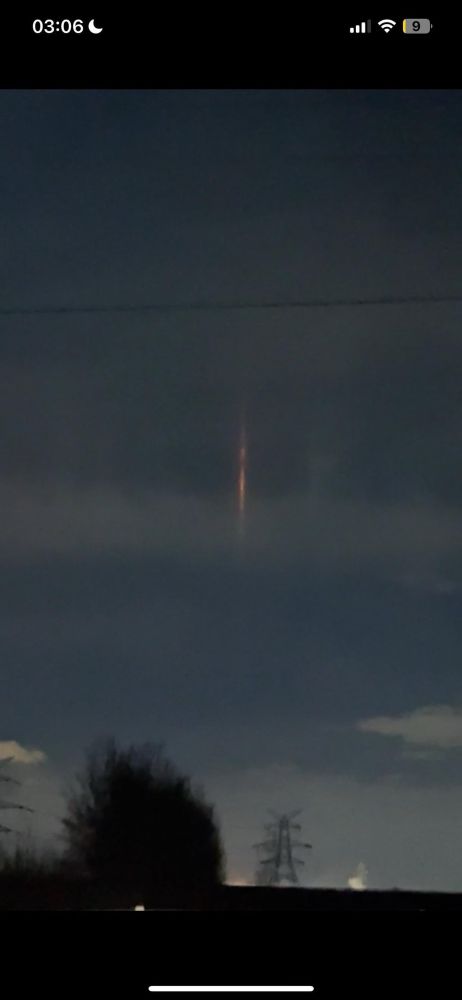 Beam of light coming from the sky