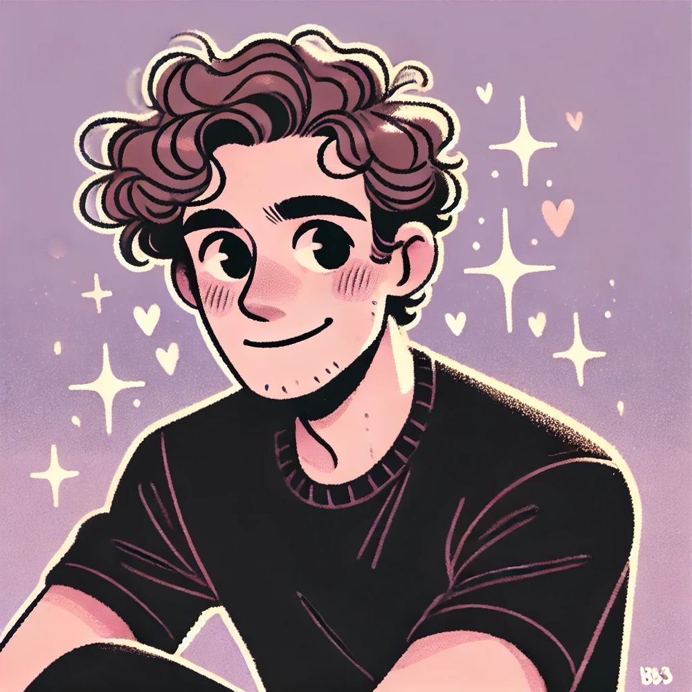 Portrait in the style of Alice Oceman’s Heartstopper comics