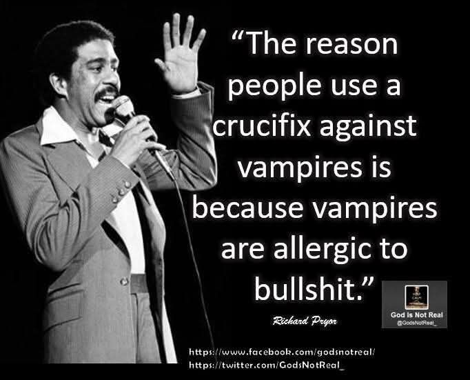 Vampires are allergic to bullshit. 