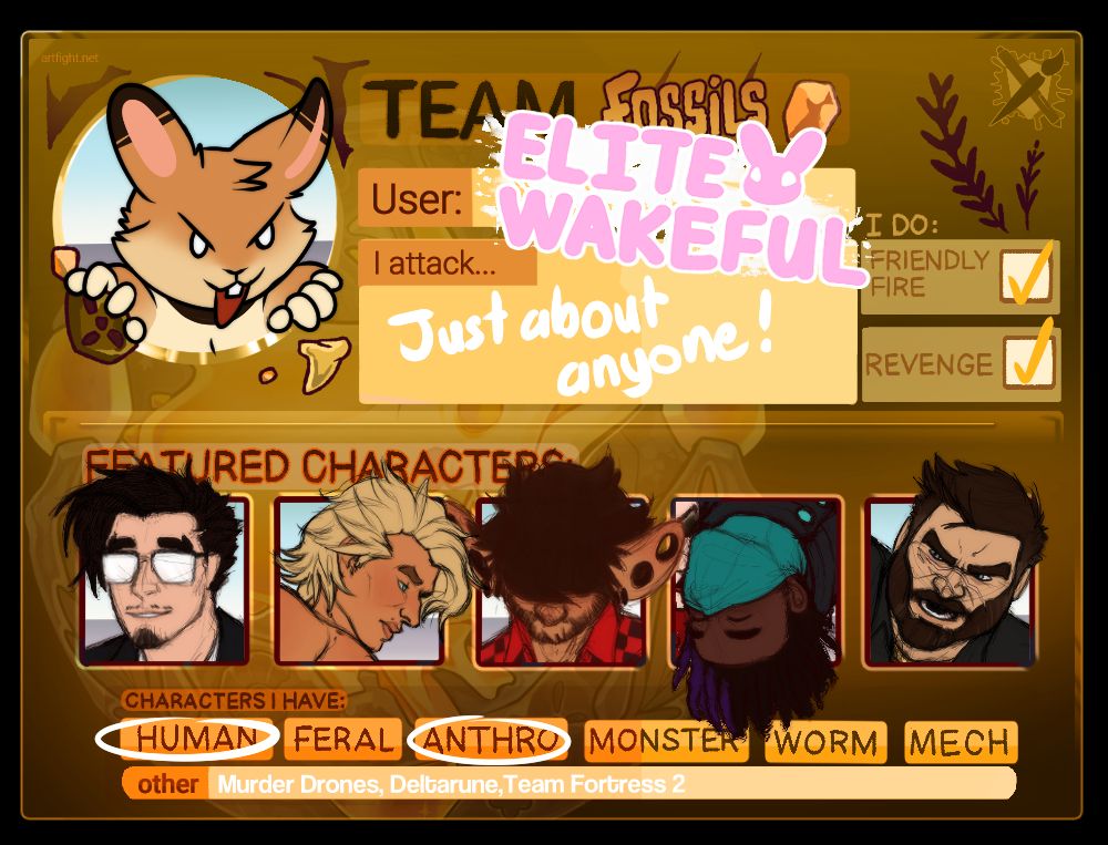 A repost of my Art Fight card.