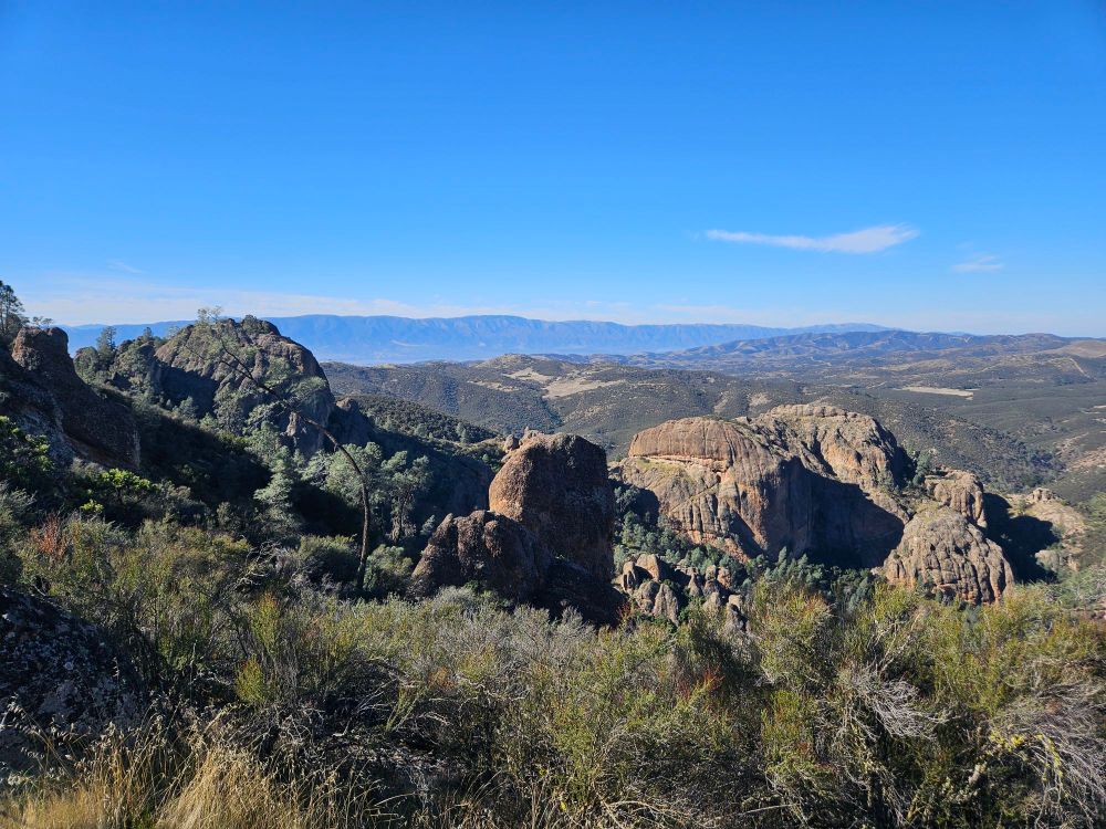 View of peaks Pinnacles National Park 