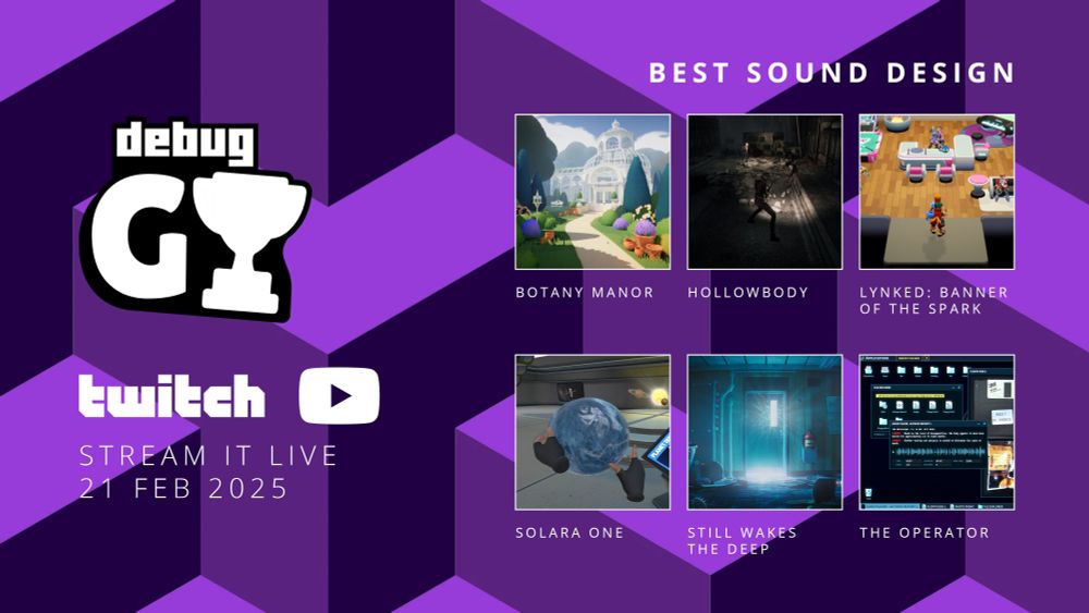 Debug Indie Game Awards - Best Sound Design Nominees