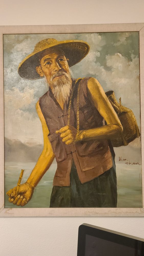 portrait of a man 
signature is from W. H. Chan