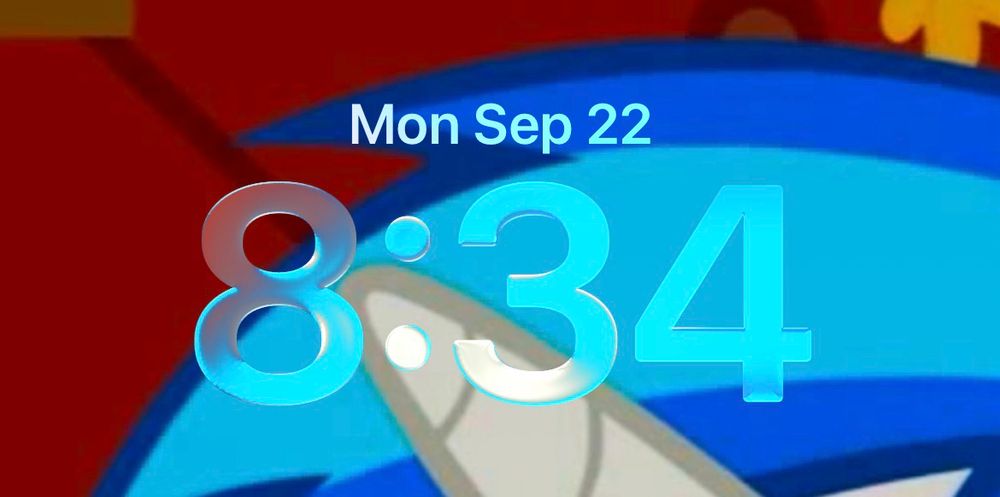 A screen capture from iOS version 26. The text now has a glassy texture that borders on transparent, making it difficult for low vision people to read.