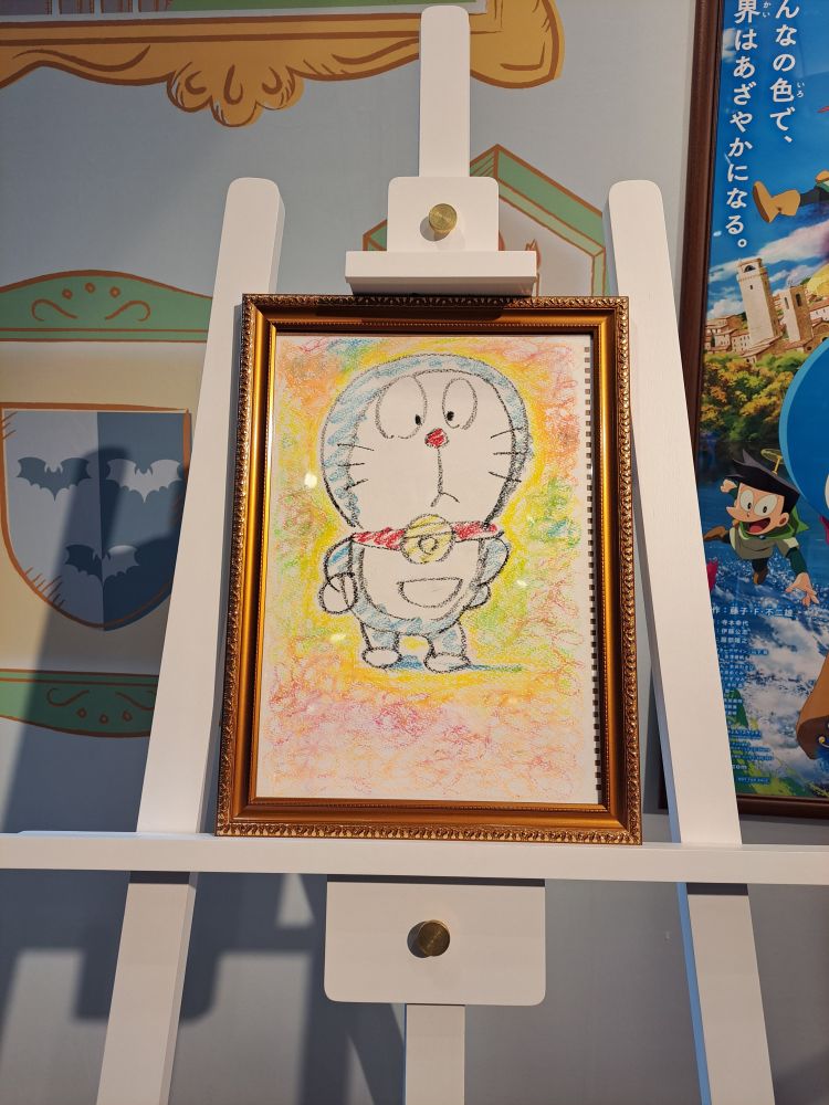 「ドラえもん未来デパート IN 東京ソラマチ2025」に展示されてるへたっぴドラの絵