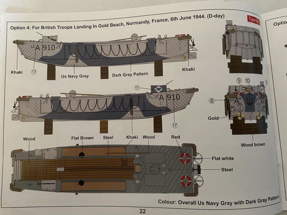 d day landing craft color scheme illustration
