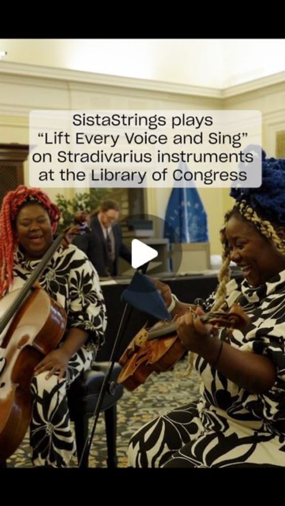 Library of Congress on Instagram: "We thought #Juneteenth was a good time to share this stunning performance of “Lift Every Voice and Sing,” performed on the Library’s Stradivarius instruments by @sis...