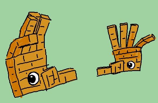 doodle of eyerok from mario 64 doing the mr beast hands