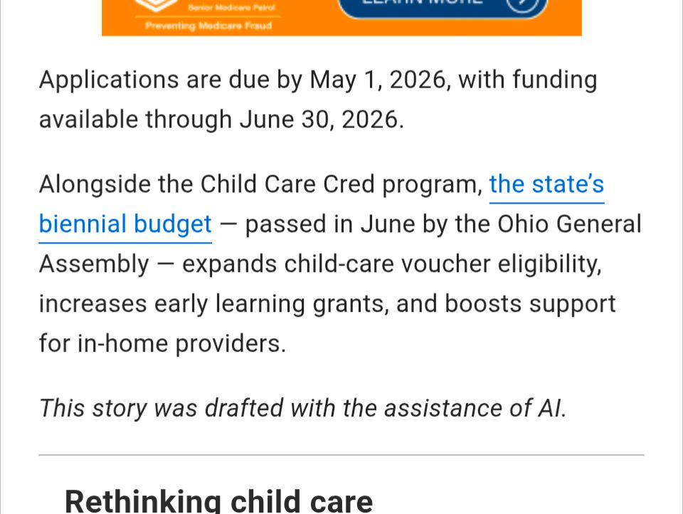 Screenshot of article where it reads "this sorry was drafted with the assistance of AI" at the bottom.