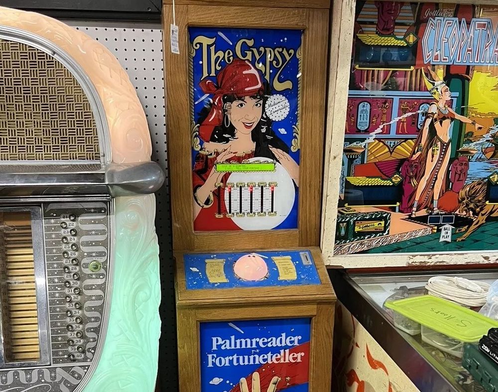 Madame Esmeralda, a classic fortune telling machine.