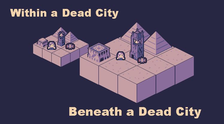 A comparison of the art in Within a Dead City and Beneath a Dead City. The same 3 x 3 tiles are much larger in Beneath a Dead City.
