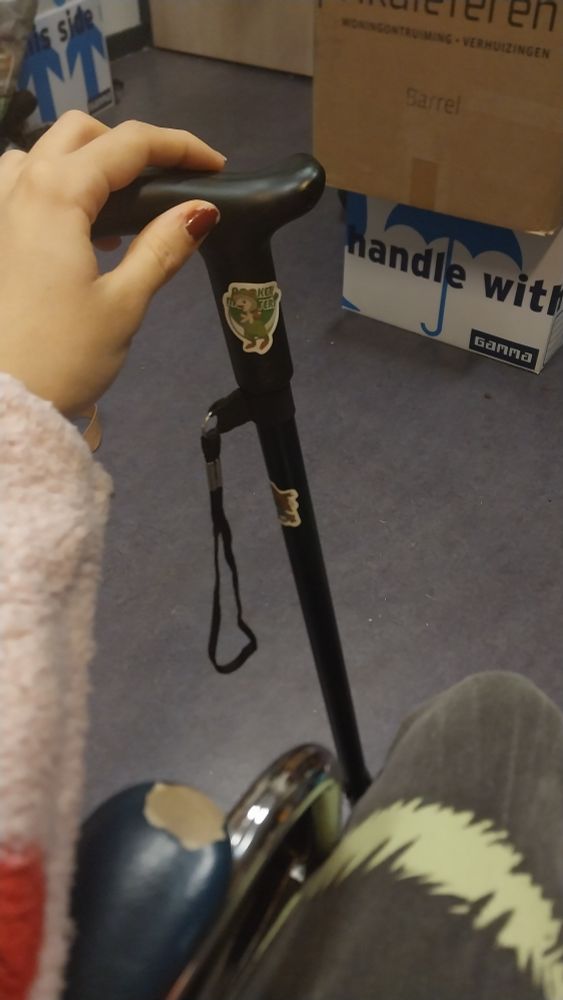 me holding my very own cane!