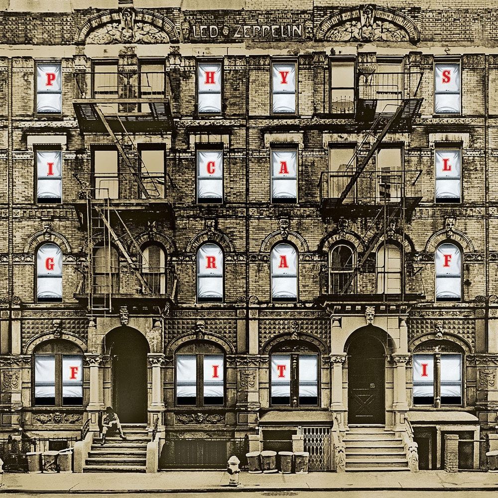 Album cover artwork for Led Zeppelin album Physical Graffiti 