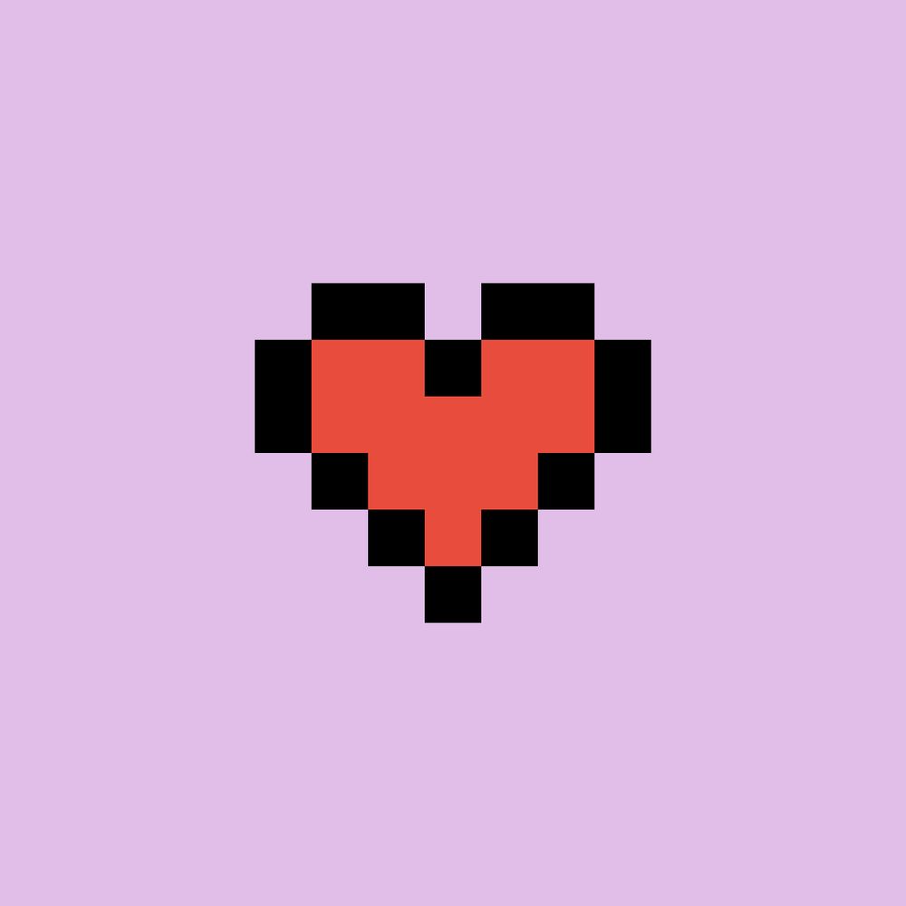 A small pixel art heart