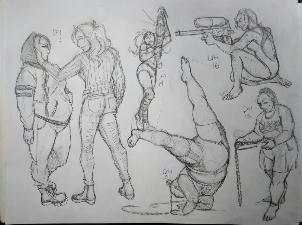 Top: Day 13, 14, 16
Bottom: Day 15, 18