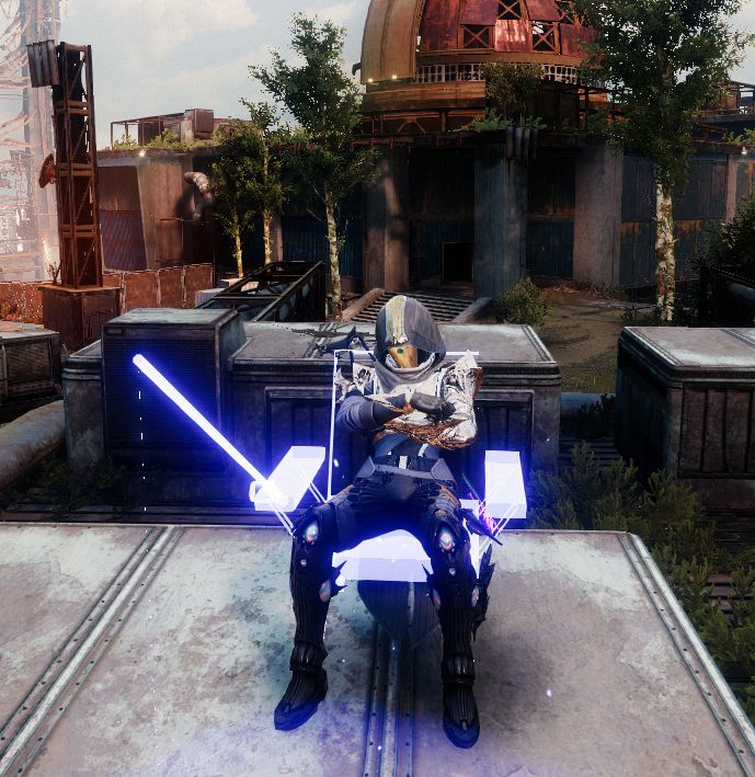 Guardian sitting in a chair in the EDZ