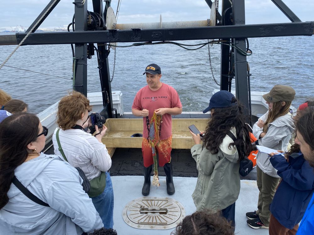 AWJ fellows aboard the Cap'n Bert trawl