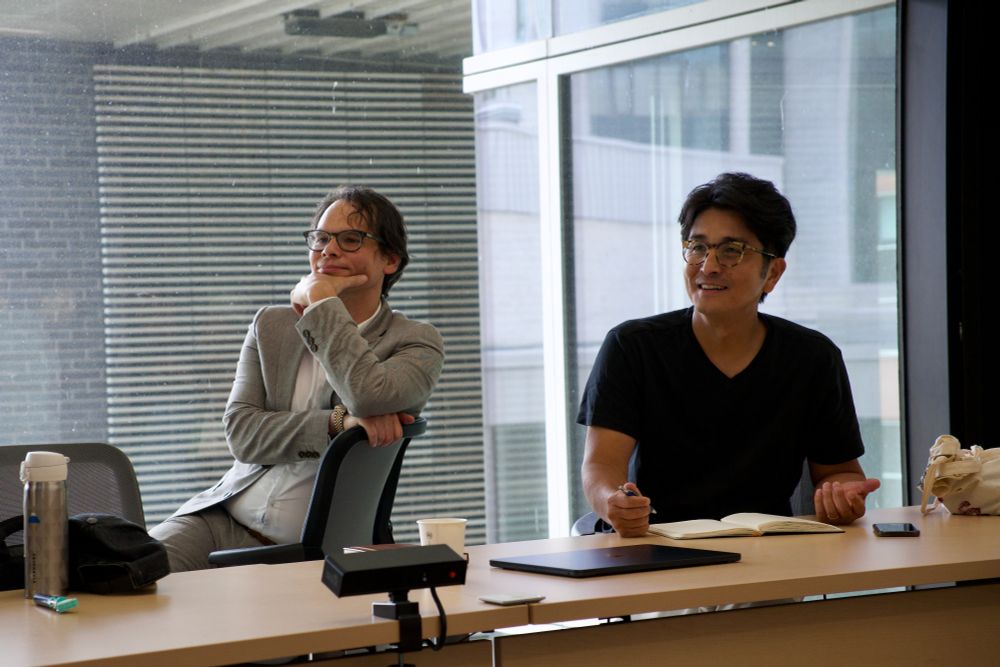 Ocean Nexus Director Yoshi Ota (right) and Deputy Director Wilf Swartz