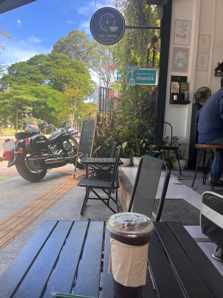 Time for Time Coffee. Along the river in Siem Reap. Always nice. 