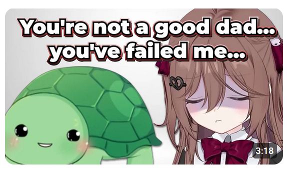 turtle is the avatar of a twitch streamer. the anime girl is an A.I. he created and streams