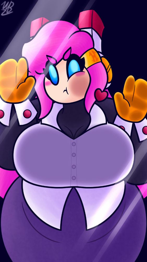 A phone wallpaper featuring my Susie gijinka recreating an iconic joke seen in many wallpapers featuring cute anime women (i.e. pressing their boobs and face against the screen).

Susie has her left cheek, hands, and boobs pressed up, with an angry/annoyed expression (the reason why is entirely up to you). She's missing her tie, for obvious reasons.

The background is blank with a very dark navy, and the foreground has white glass shines, emulating the idea that your phone is turned off while Susie is trapped inside.

Better get her out of there sometime. Or not. Whatever you wanna do.