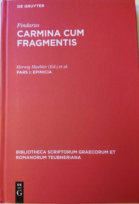 Cover image of book of Pindar's odes.