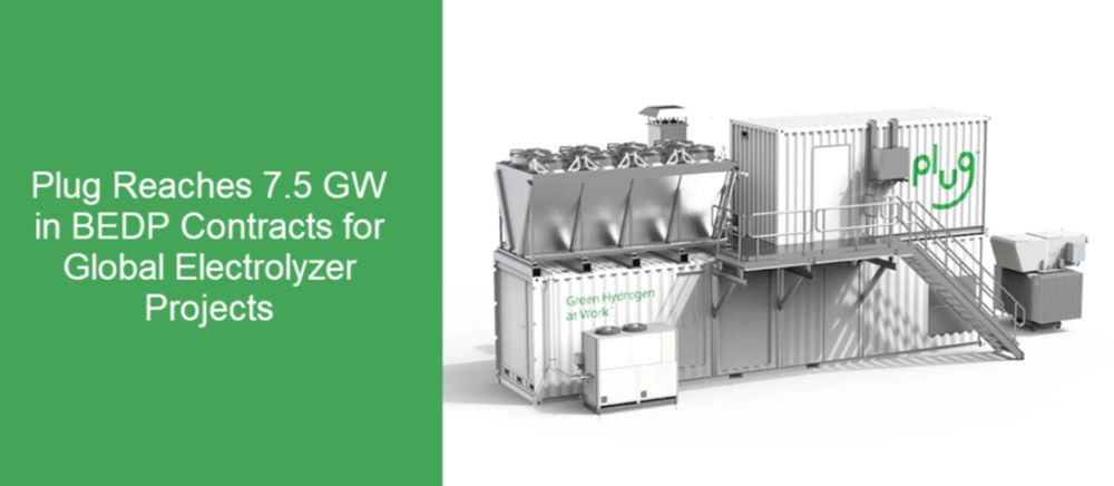 Plug Reaches 7.5 GW in BEDP Contracts for Global Electrolyzer Projects