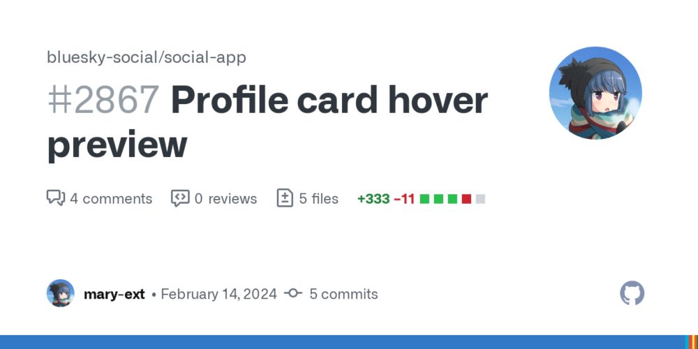 Profile card hover preview by mary-ext · Pull Request #2867 · bluesky-social/social-app