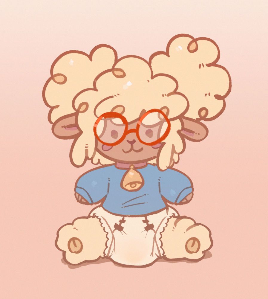 junesona june, fluffy sheep but a plushie