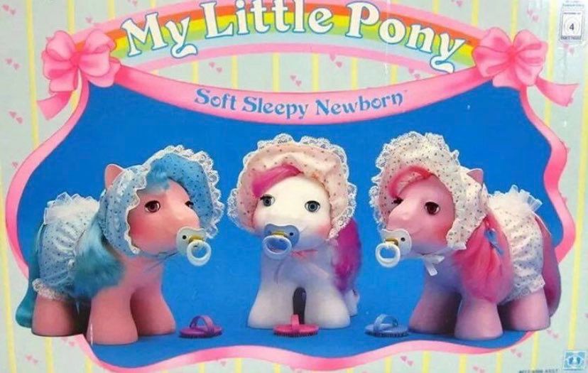 My Little Pony G1 set Soft Sleepy Newborn: Pink Dreams, Hushabye, Sweet Dreams