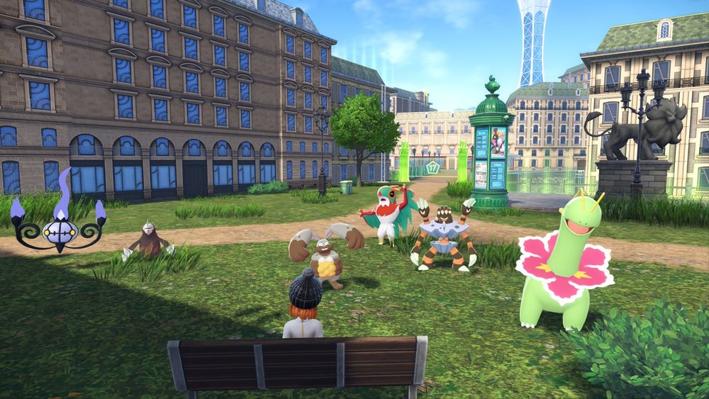 Sitting on a bench in the most dangerous Wild Zone. At least the murderous Pyroar despawn when you sit down. My final party was Meganium, Diggersby, Chandelure, Hawlucha, Barbaracle and Excadrill. 