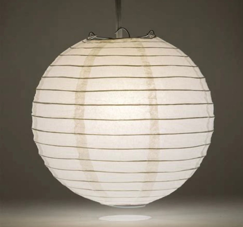 A white paper lantern.