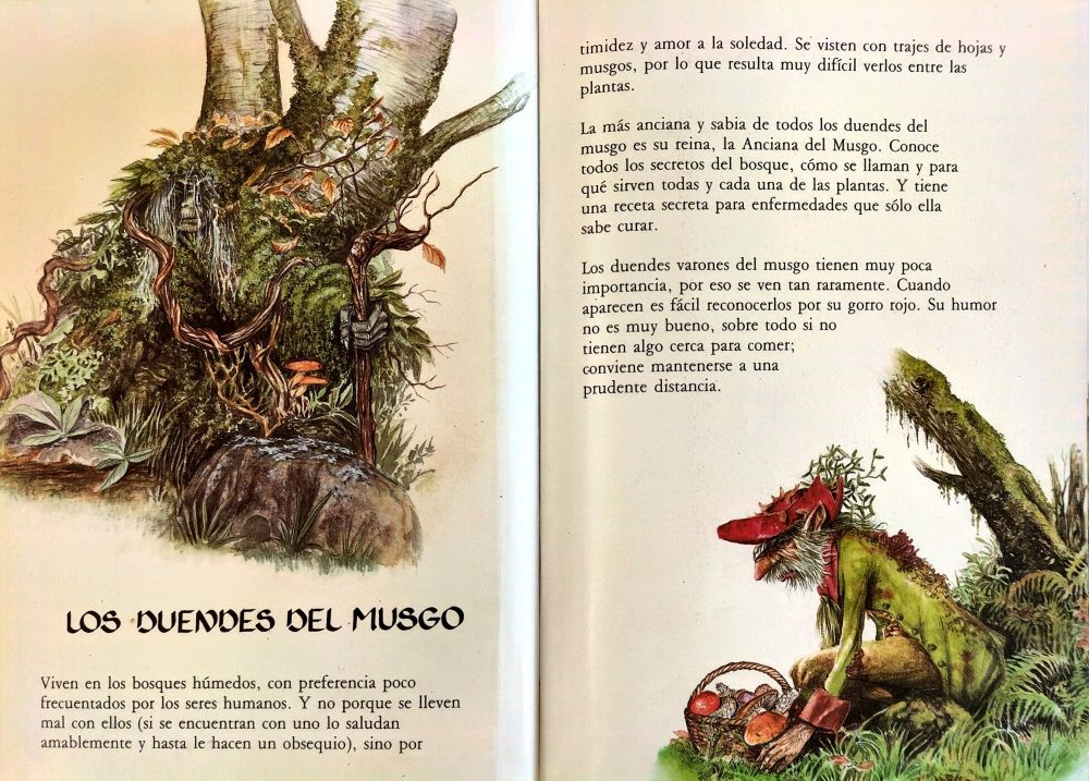Dibujos de Duendes de musgo. 