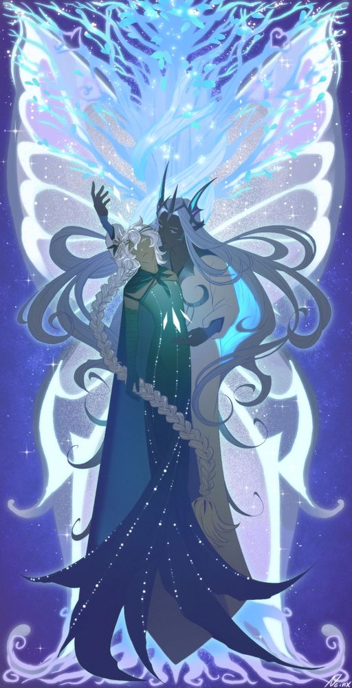 The scene but more magical about Elder Faerie giving his life powder to wake White Lily
