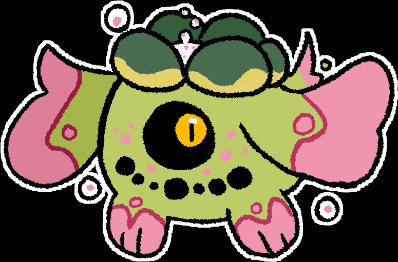 An Cacturne+Skiploom fusion, shiny variant!