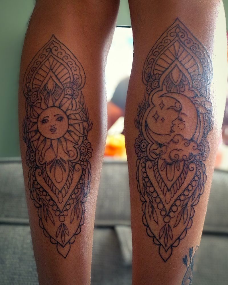New calf tattoos 