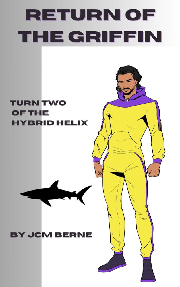 Poorly designed cover for Return of The Griffin; the kind of cover a non-artist could whip together in Canva in about thirty seconds.