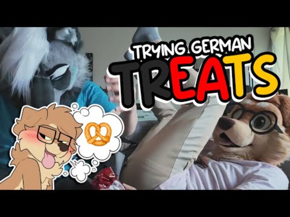 Trying GERMAN food/sweets in FURSUIT! 😳