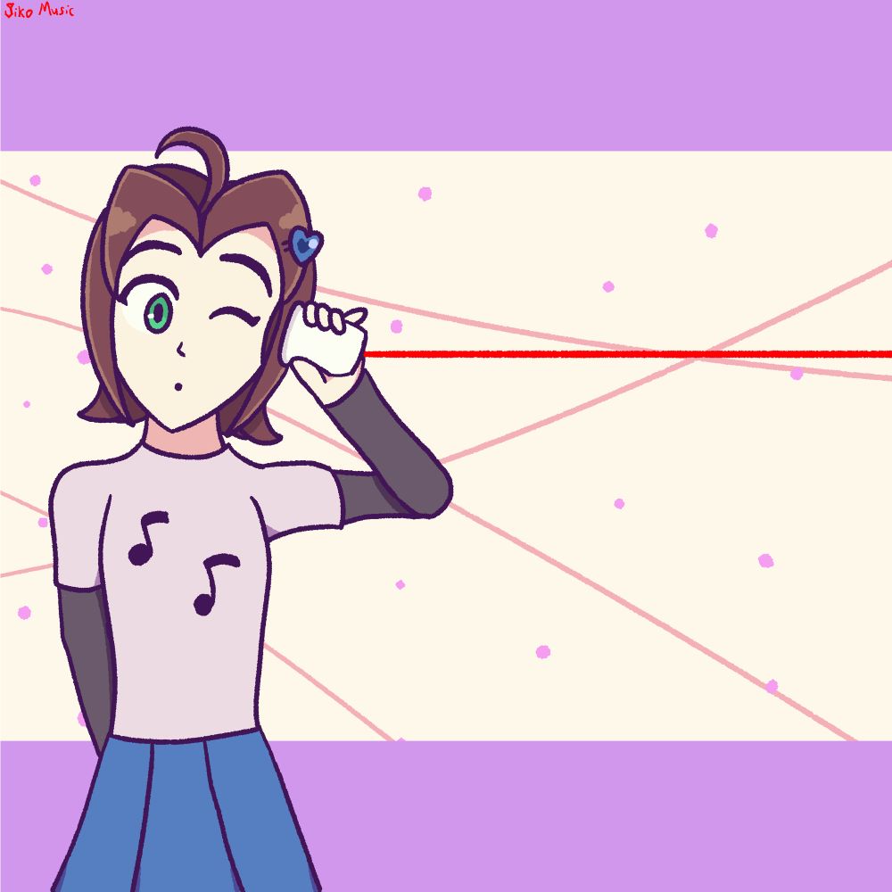 My OC, Kaoru, recreating a visual from the ED of "Bloom Into You"