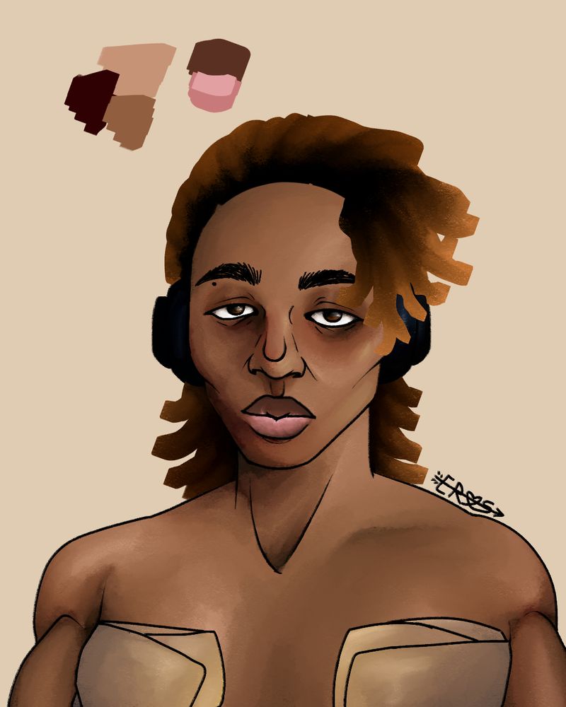 A self portrait that I just finished (9.25.25 3:50AM)