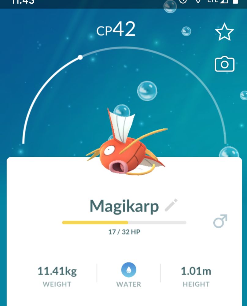 Sick Magikarp from egg hatch PokemonGo