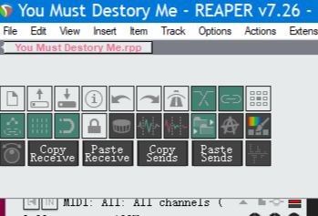 A screenshot of reaper showing a project titled "You Must Destroy Me"