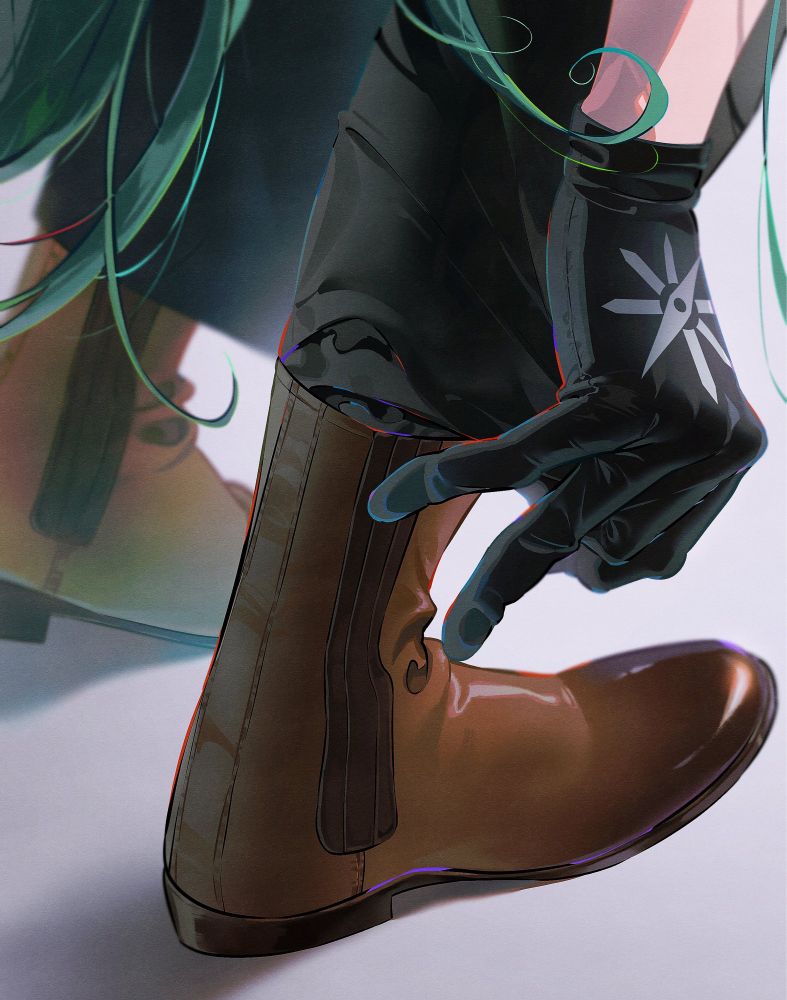 Art of Rika getting dressed. This one has her putting on her boots.

Art sourced from Twitter user @987645321O.