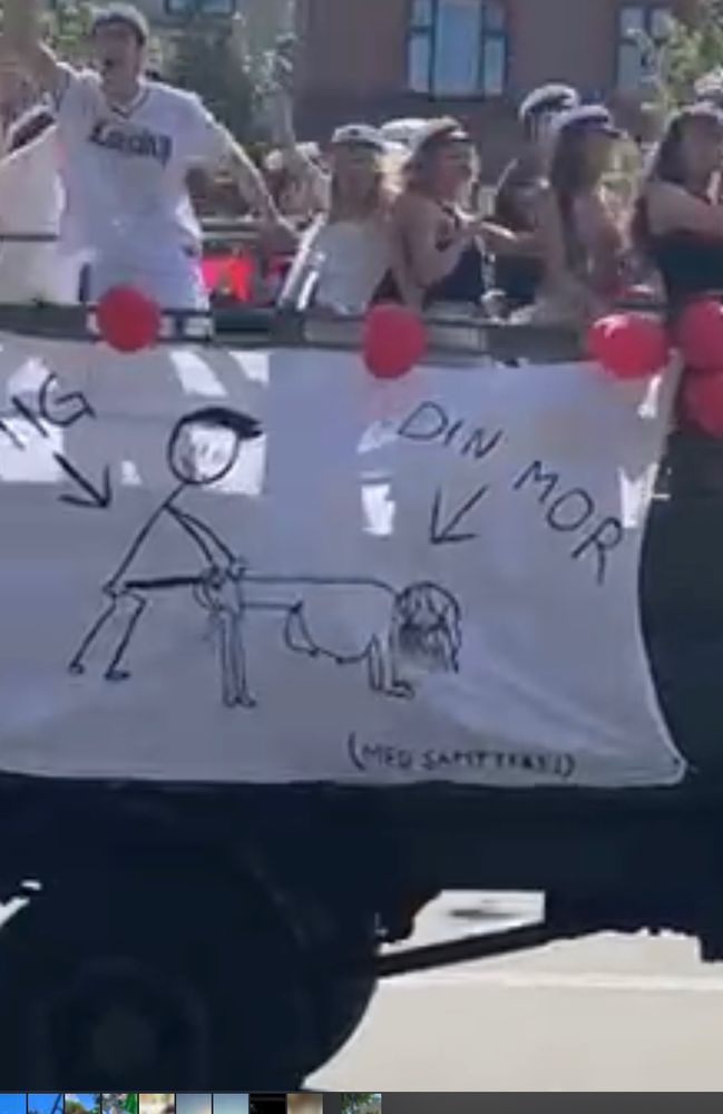 A banner showing a stick figure fucking your mom
