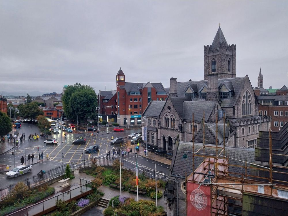 View of Dublin from Christ Church Cathedral 
