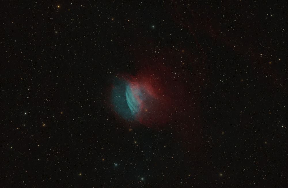 Astrophotograph of planetary nebula SH2-174.