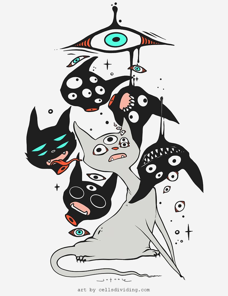 cute artwork of a cat 